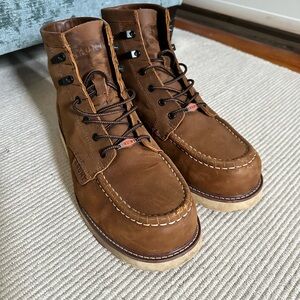 BRUNT Brown Leather Men's Boots